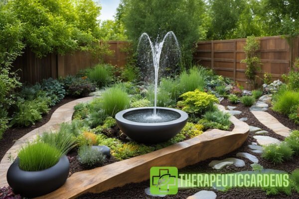 Urban garden water features microclimate