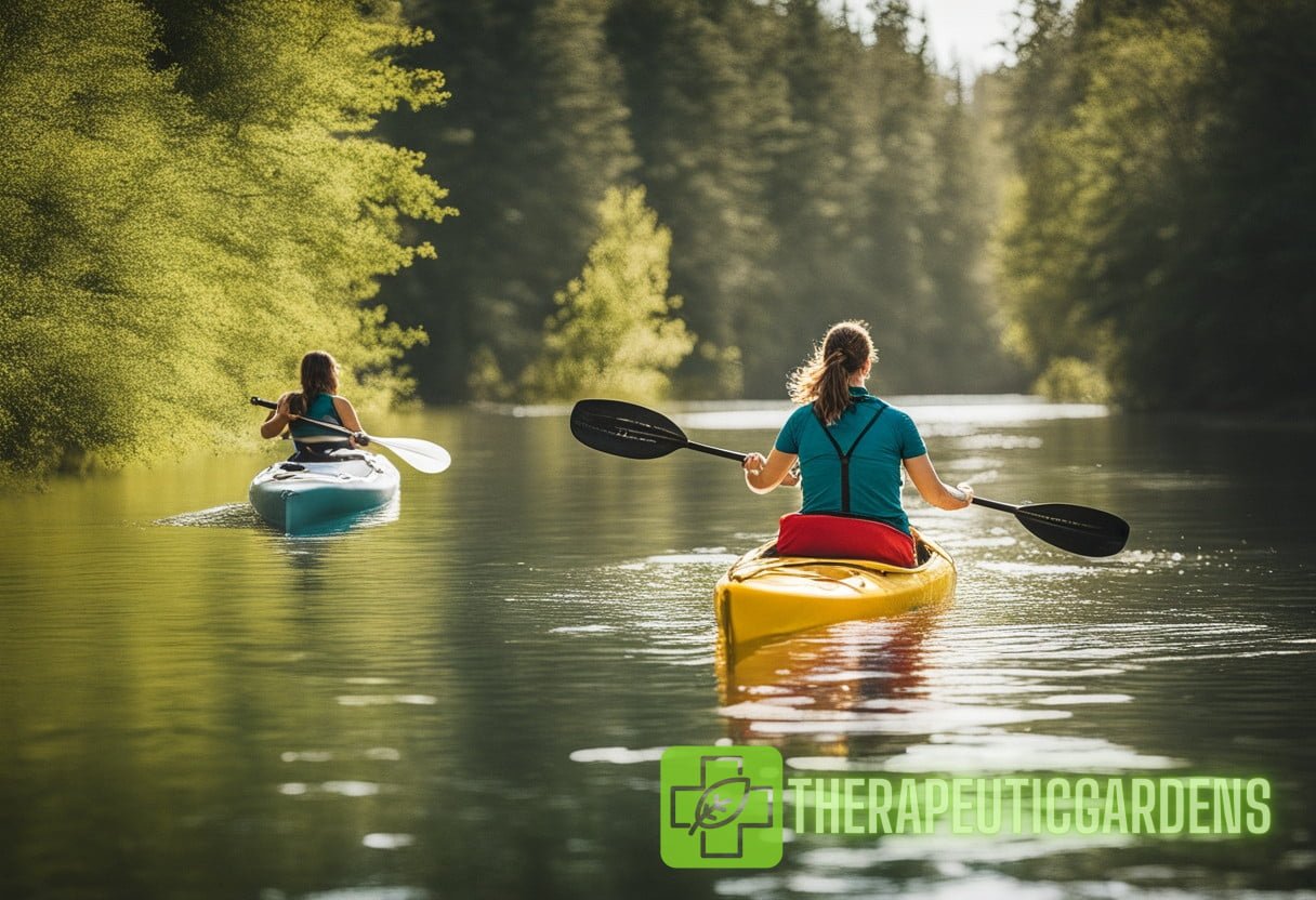 Illustration for section: Engage in activities like kayaking, canoeing, or paddleboarding to combine physical exercise with aq - water therapy resilience