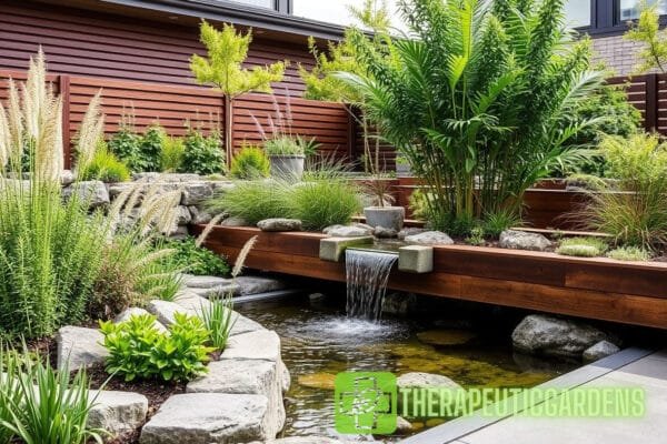 Resilient urban gardens with water features